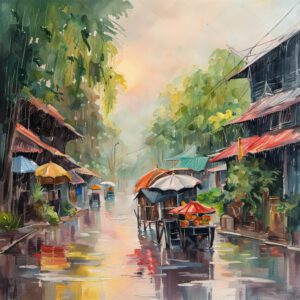 Regenzeit in Thailand