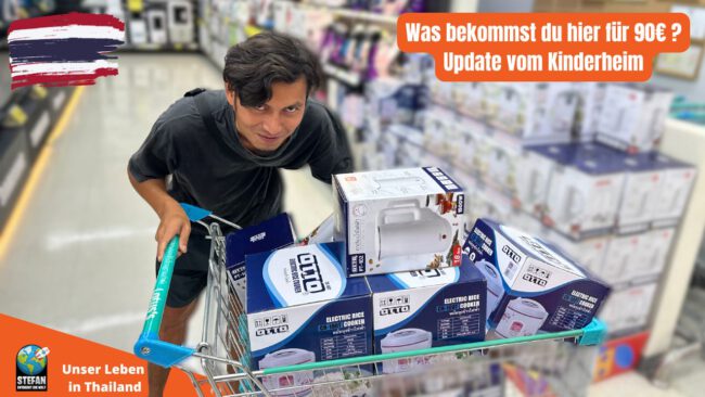 Dan mit Einkaufswagen